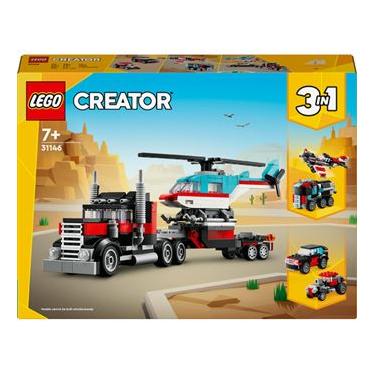 LEGO Creator - Camião de Plataforma com Helicóptero - 31146