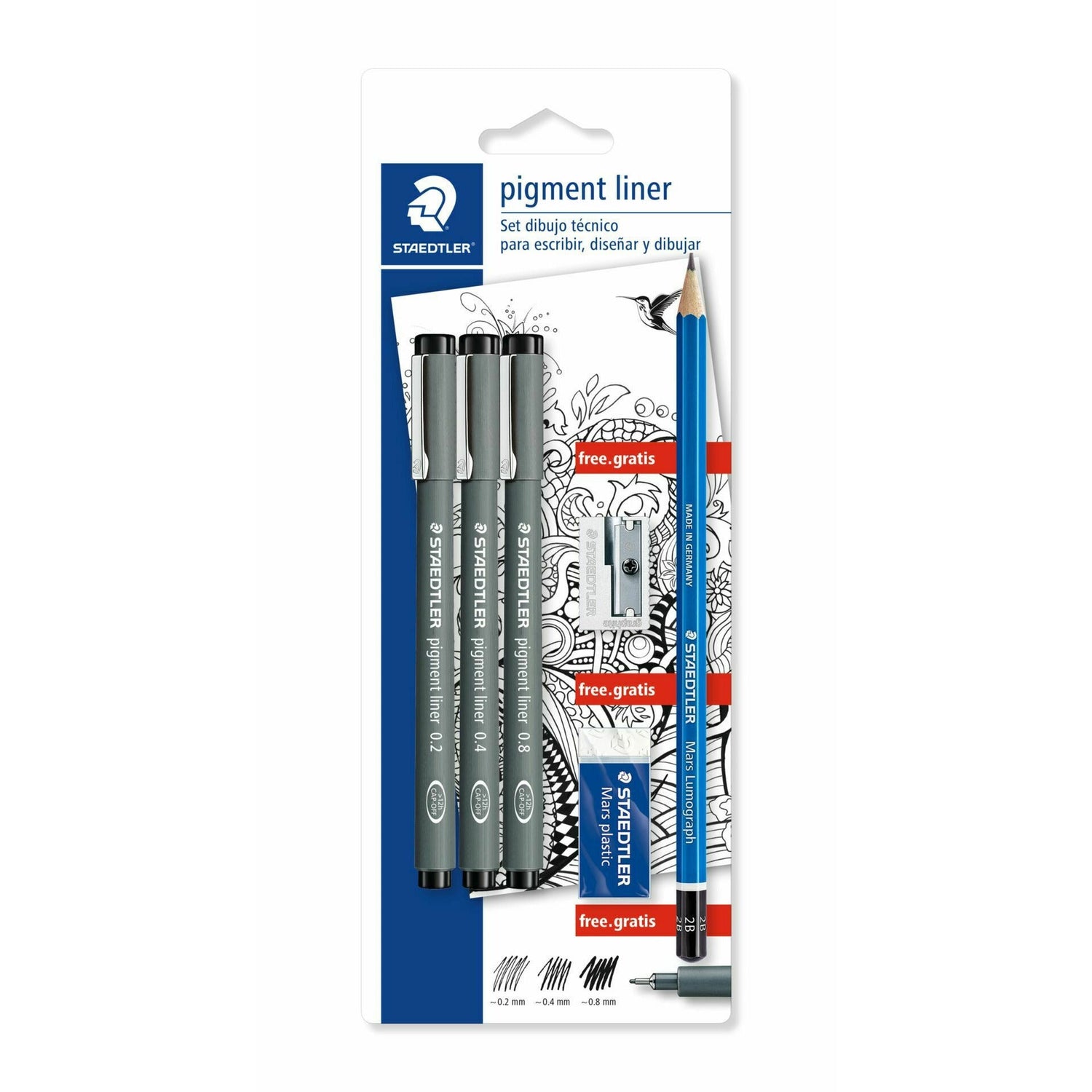 Marcador Permanente Pigmentado Liner de Tinta Preto Staedtler