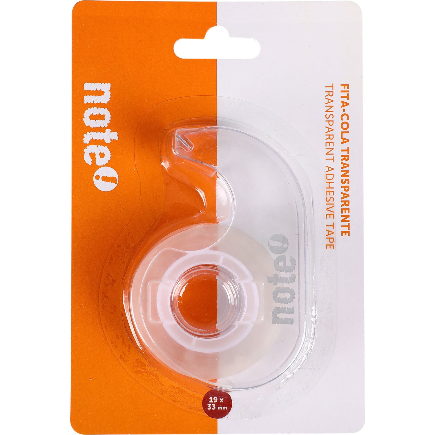 Fita Cola Transparente com Desenrolador 33m x 19mm Note!