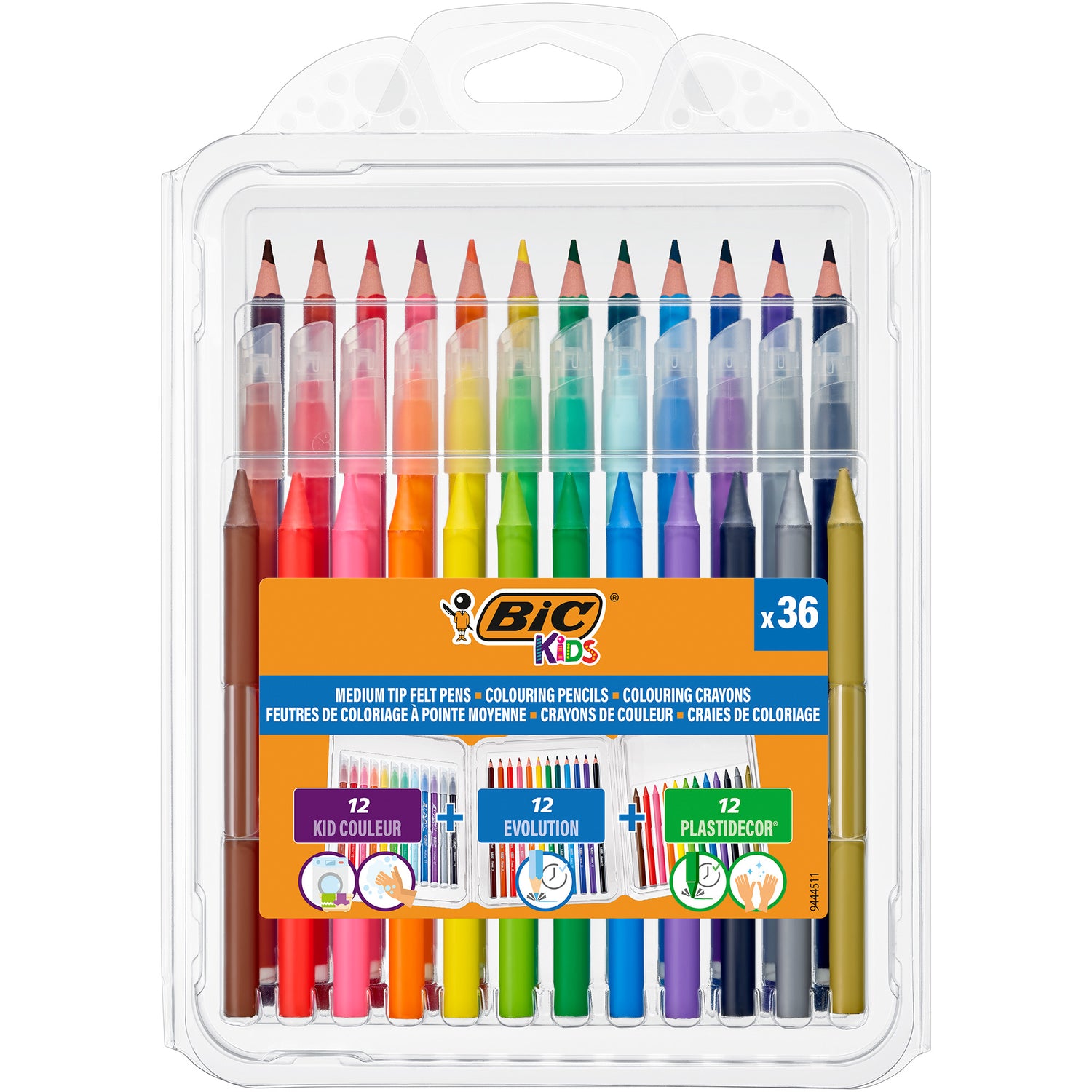Conjunto para Colorir - Lápis de Cor, Lápis de Cera, Canetas de Feltro