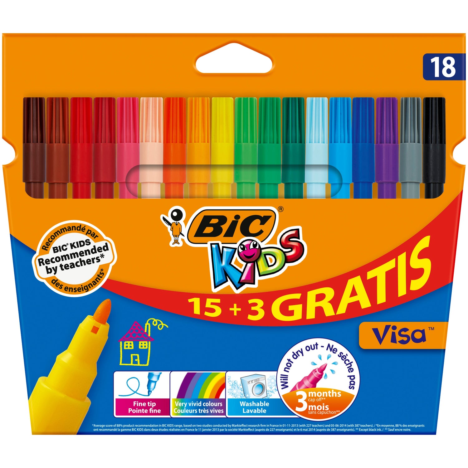 Marcadores de Colorir Kids Visa Bic