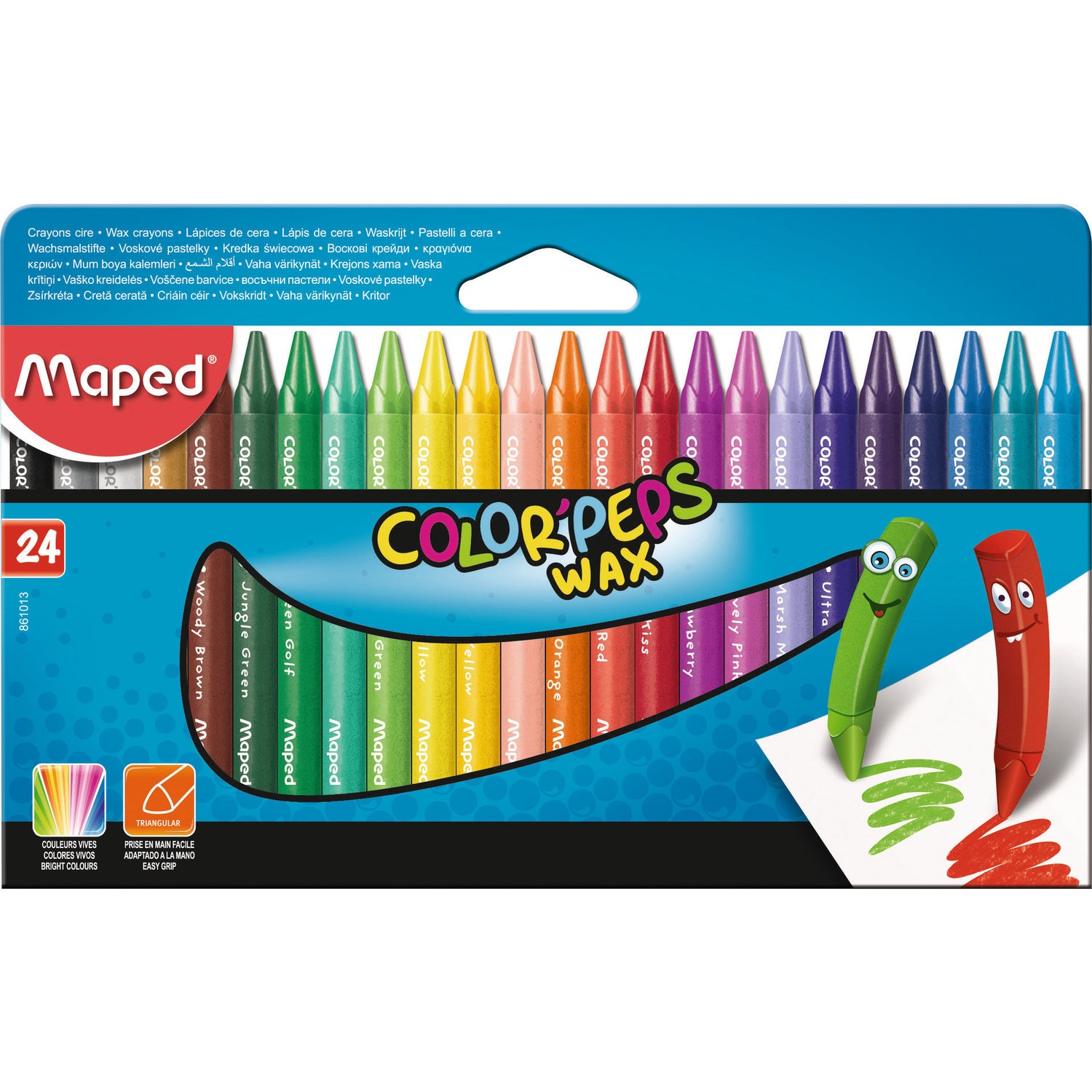 Lápis Cera Color Peps 24 Unidades Maped