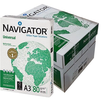 Conjunto 5 Resma de Papel de Impressao A3 80 gr 500 folhas Navigator