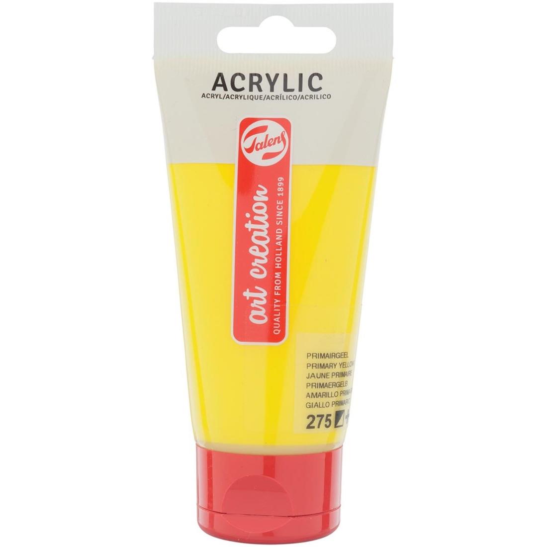 Tinta Acrílica ArtCreation Amarelo Primário 75ml Talens