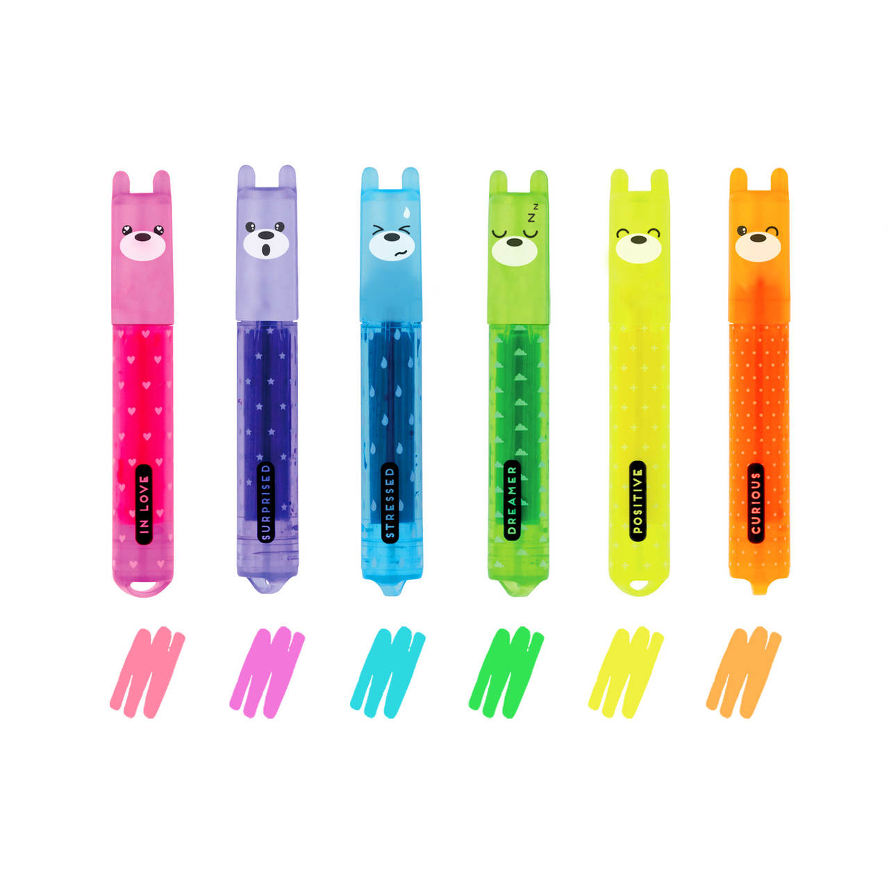 Conjunto 6 Mini Sublinhadores - Teddy'S