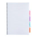 Caderno Espiral A4 Pautado com Elásticos e Separadores (várias cores) Note!