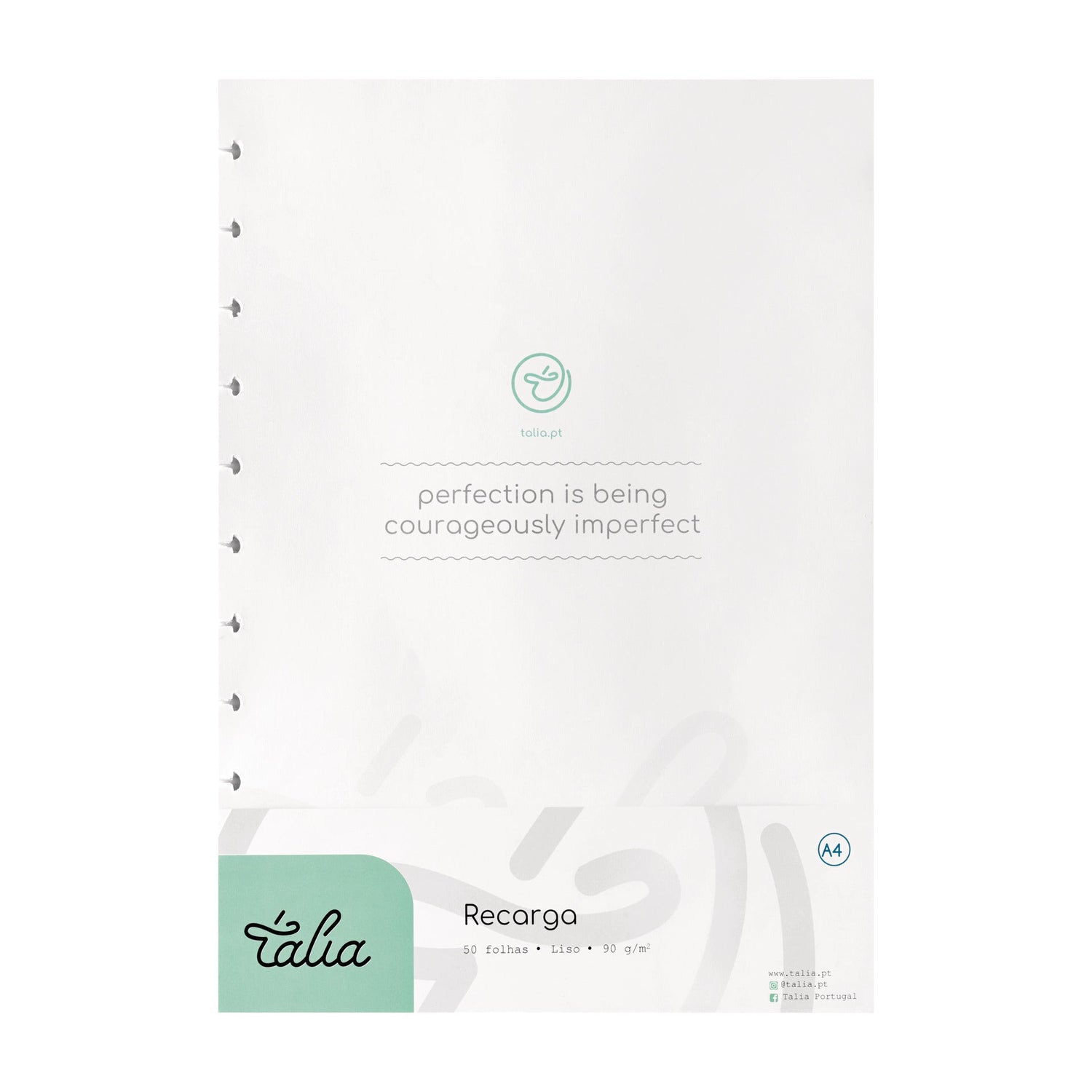 Recarga Papel A4 Liso para Caderno Smart Talia