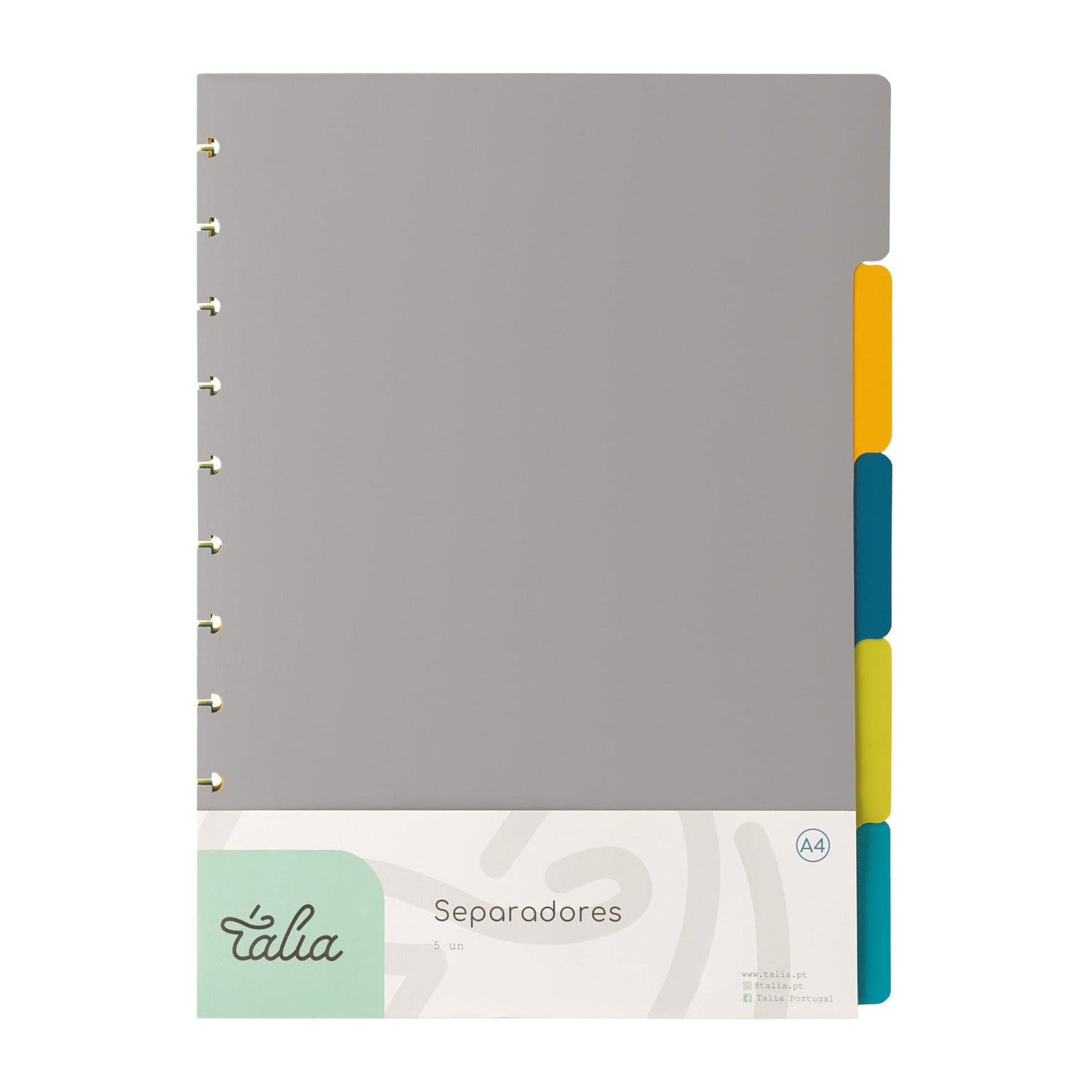 Separador A4 5 Divisórias para Caderno Smart Talia