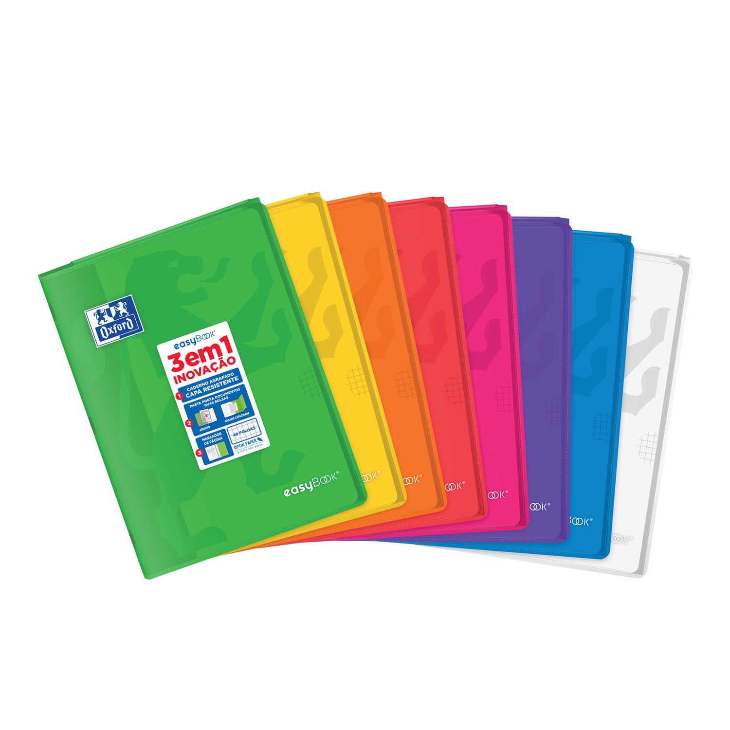Caderno Agrafado A4 Quadriculado (várias cores)