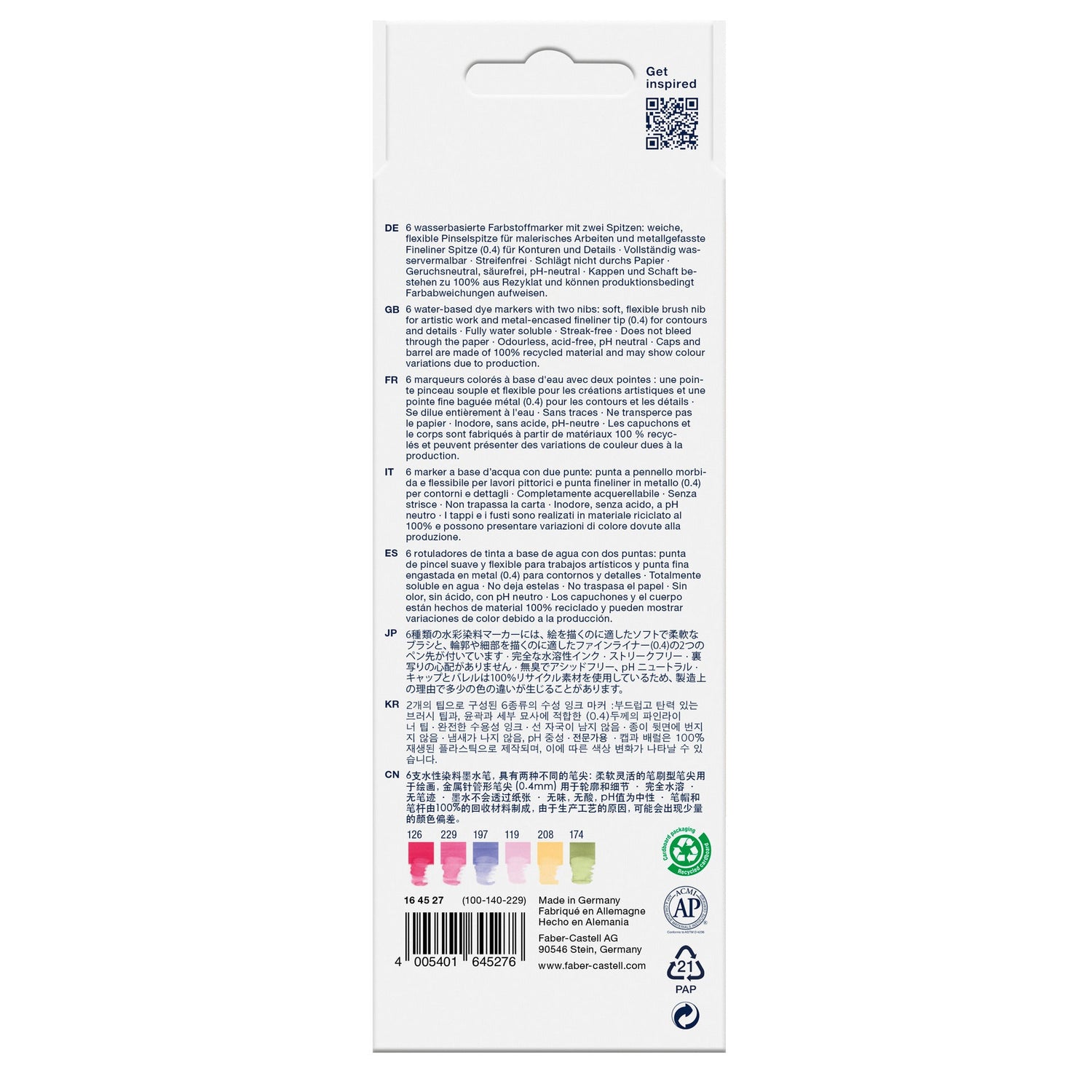 Marcador Duplo Goldfaber Aqua Flores 6 unidades