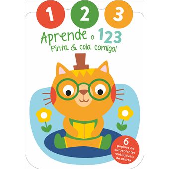 Pinta & Cola Comigo - Aprende o 123 - Gato de YOYO BOOKS