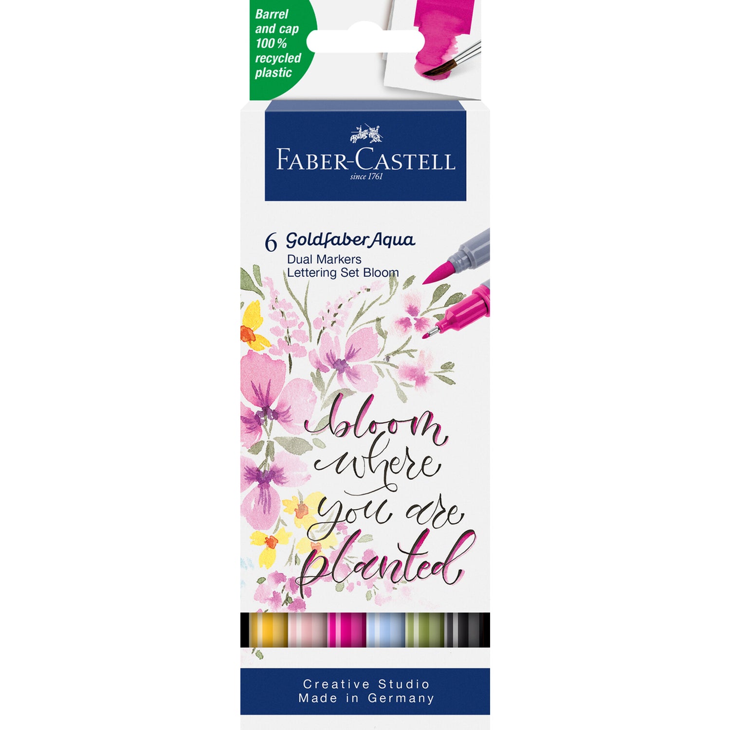 Marcador Colorir Duplo Goldfab Lettering 6 Unidades