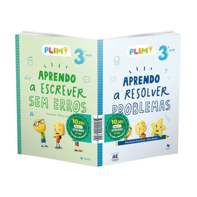 Pack Plim! Aprendo a Escrever Sem Erros | Aprendo a Resolver Problemas 3.º Ano de Henriqueta Gonçalves, Célia Mestre, Paula Melo e Marisa Costa