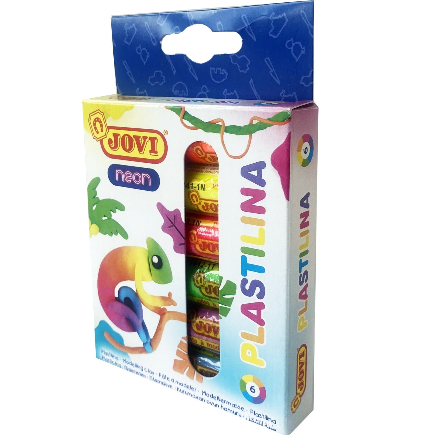 Plasticina com 6 Barras Cores Neon