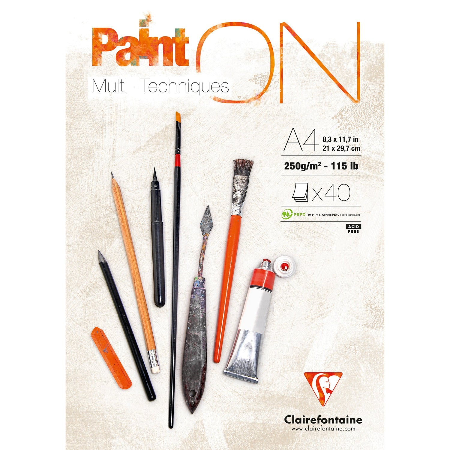 Bloco de Desenho A4 Paint'on 40 Folhas