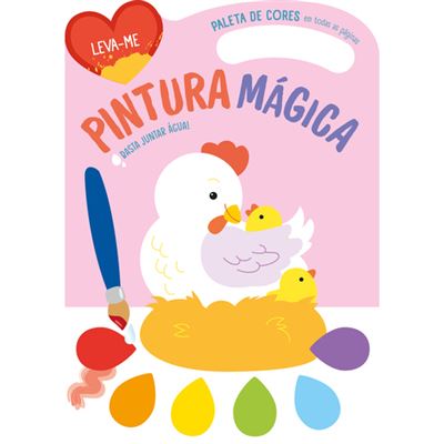 Leva-Me - Pintura Mágica - Galinha - Rosa