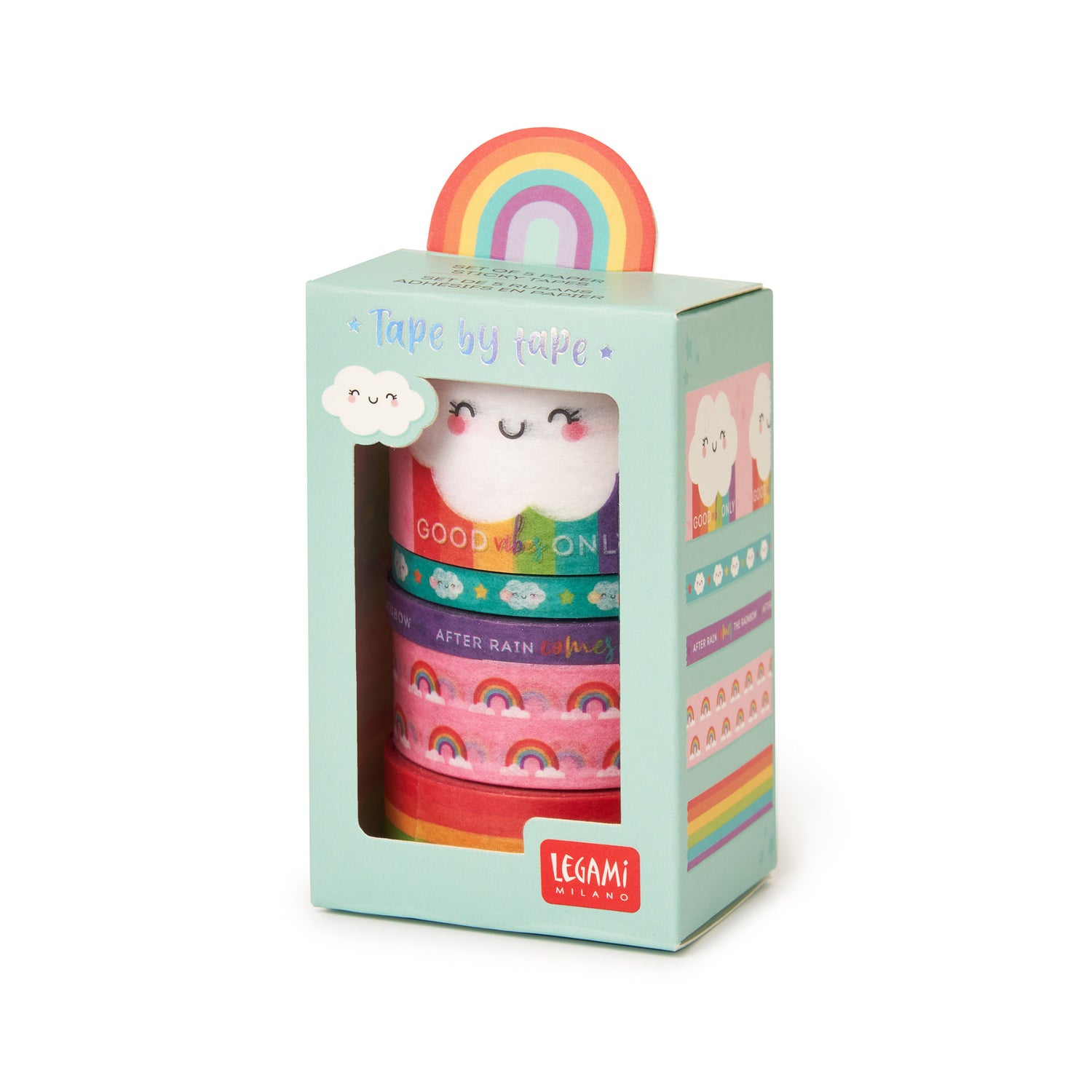 Conjunto 3 Washi Tapes Coloridos - Arco-Íris