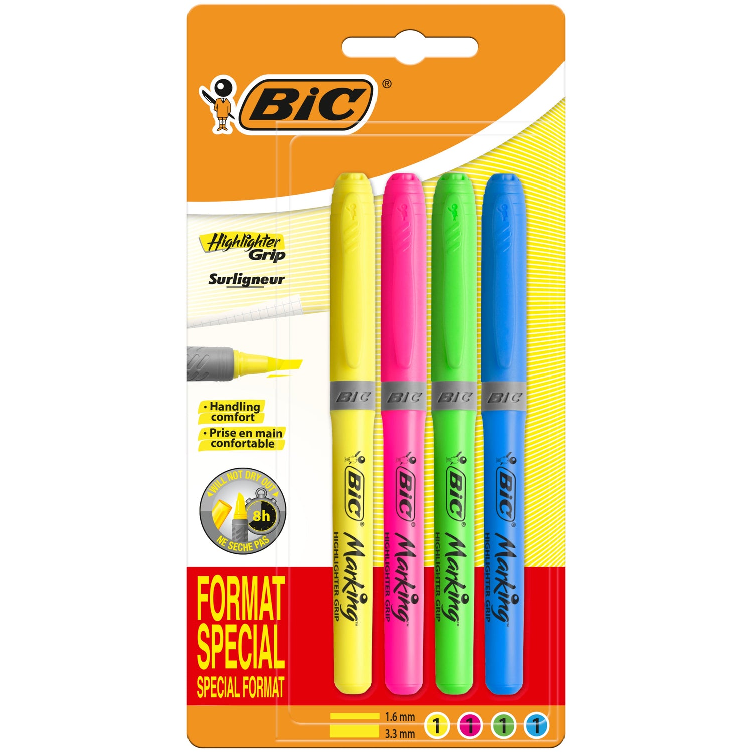 Sublinhador de Tinta Fluorescente Bic