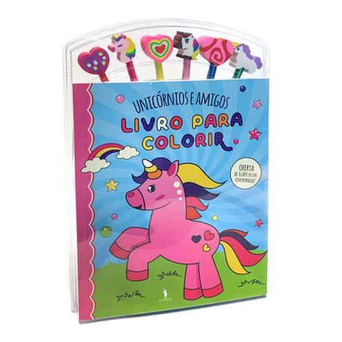 Unicórnios e Amigos - Livro Colorir com Lápis
