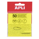 Bloco Notas Aderente Transparente Amarelo 75X75Mm Apli