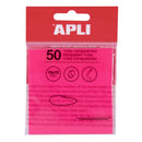 Bloco Notas Aderentes Transparente Rosa 75X75Mm Apli