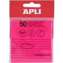 Bloco Notas Aderentes Transparente Rosa 75X75Mm Apli