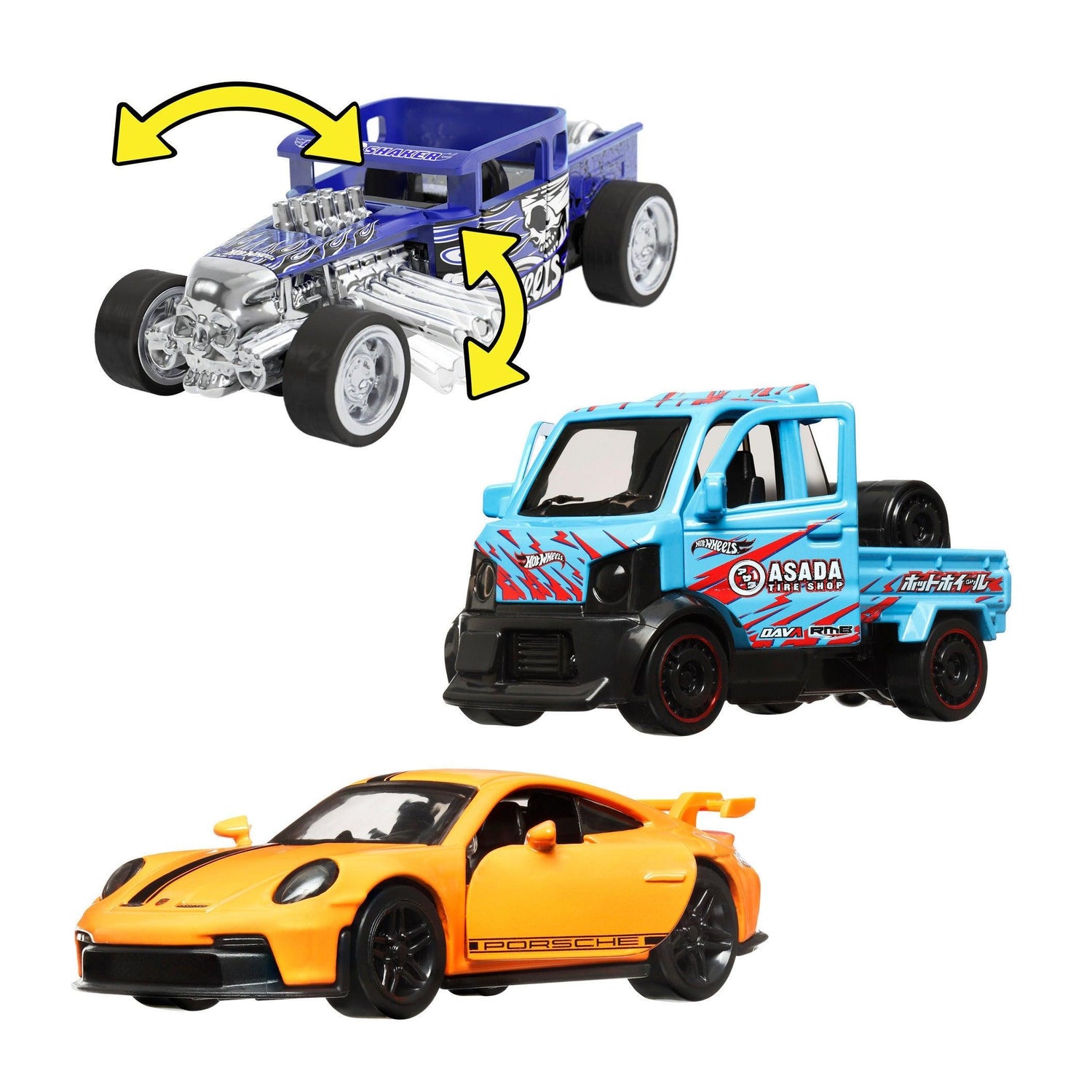 Hot Wheels - Veículos Die Cast Pull Back 1:43 (artigo sortido)