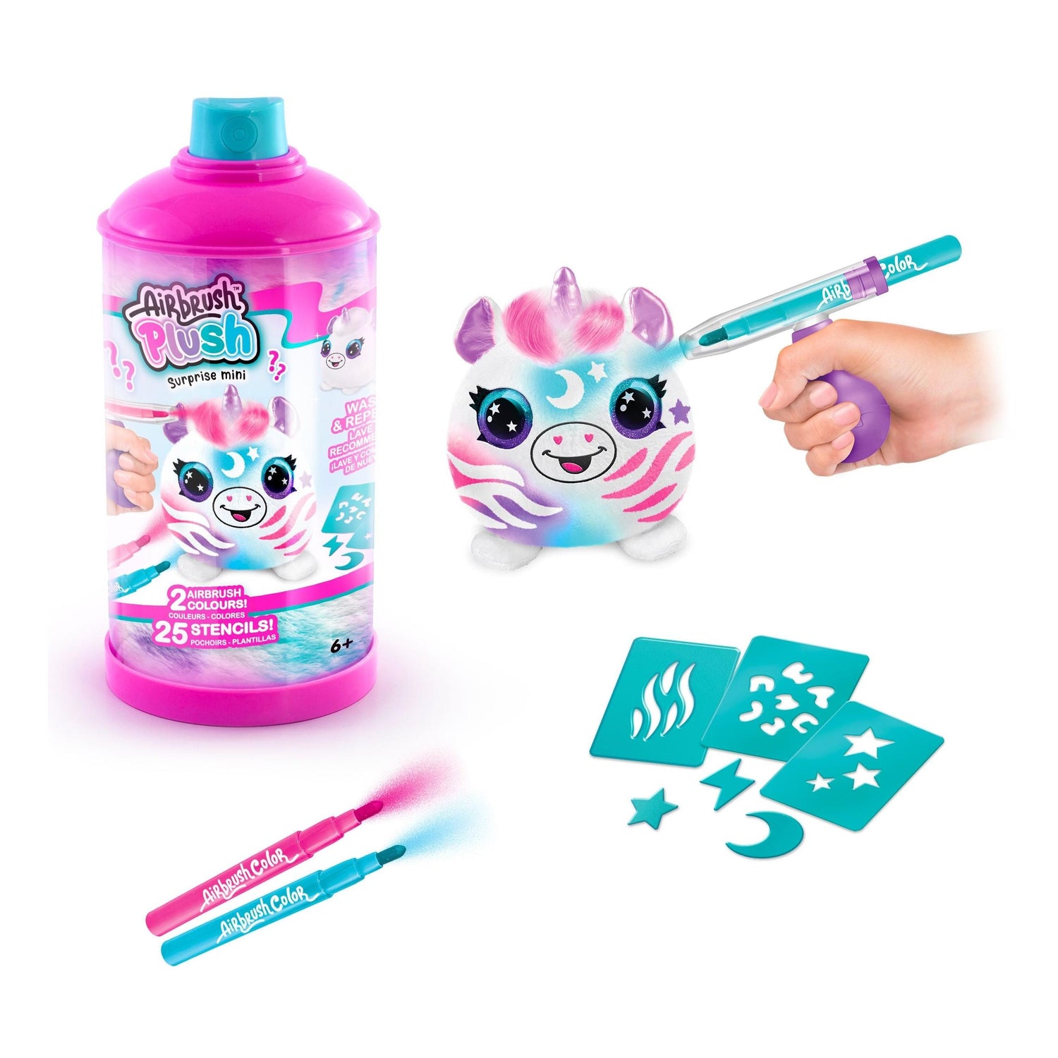 Canal Toys - Kit Airbrush Plush Personaliza a tua Mascote com Spray