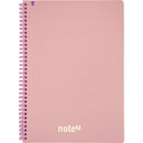 Caderno Soft Espiral A4 Quadriculado (várias cores) Note!