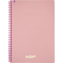 Caderno Soft Espiral A4 Quadriculado (várias cores) Note!