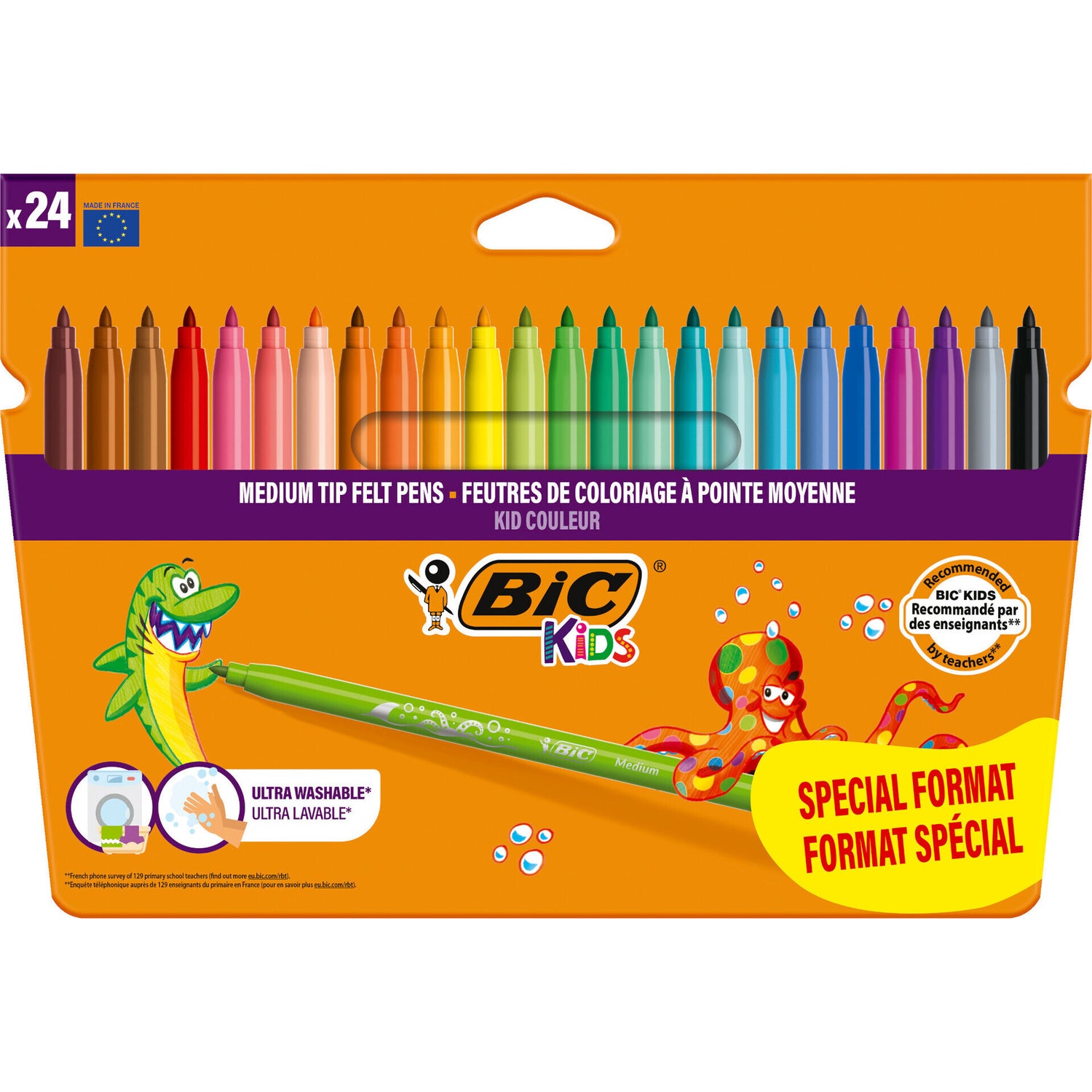 Marcadores de Colorir Kid Couleur Kids 24 Unidades Bic