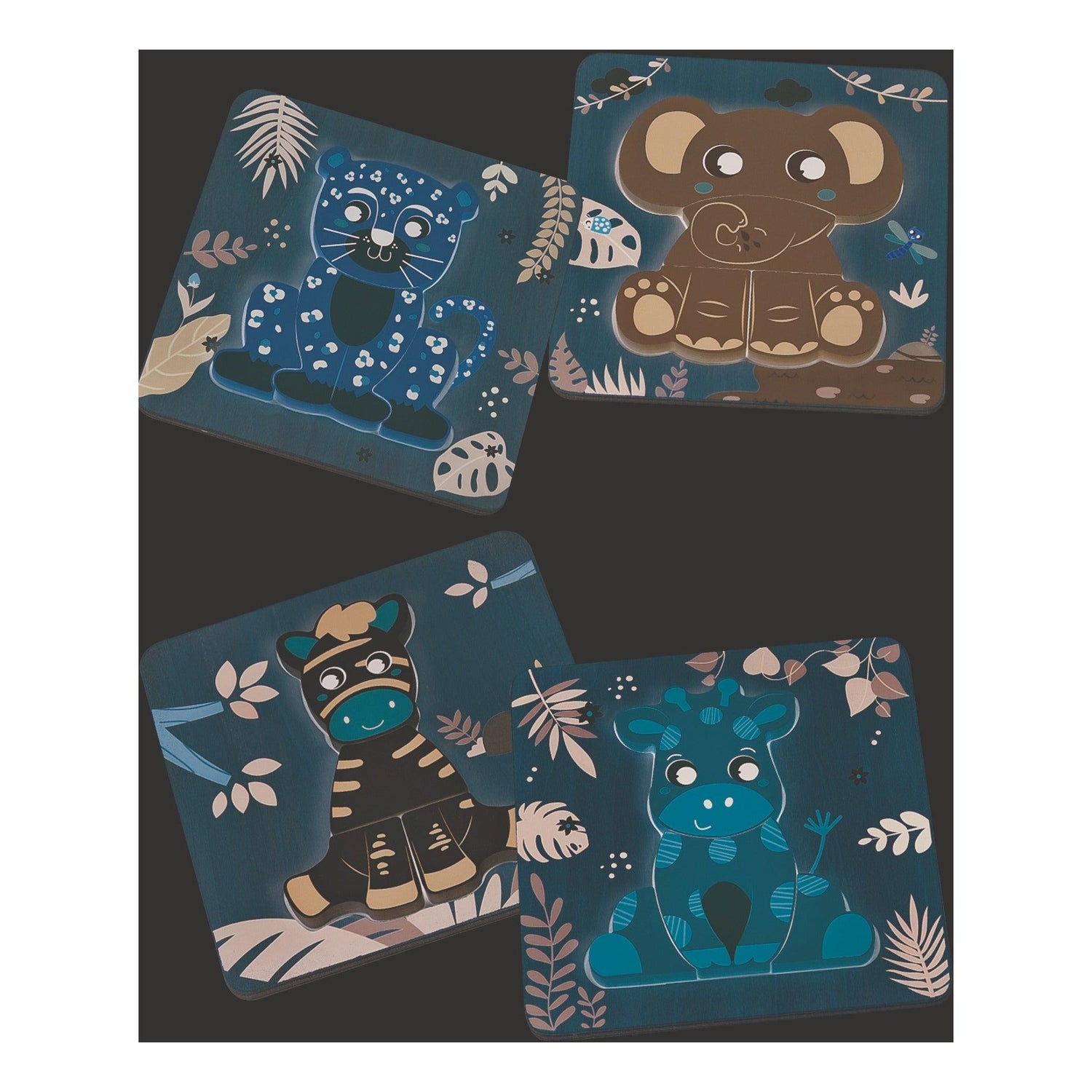 Zoko Play to Grow - Puzzle Animais de Madeira (artigo sortido)