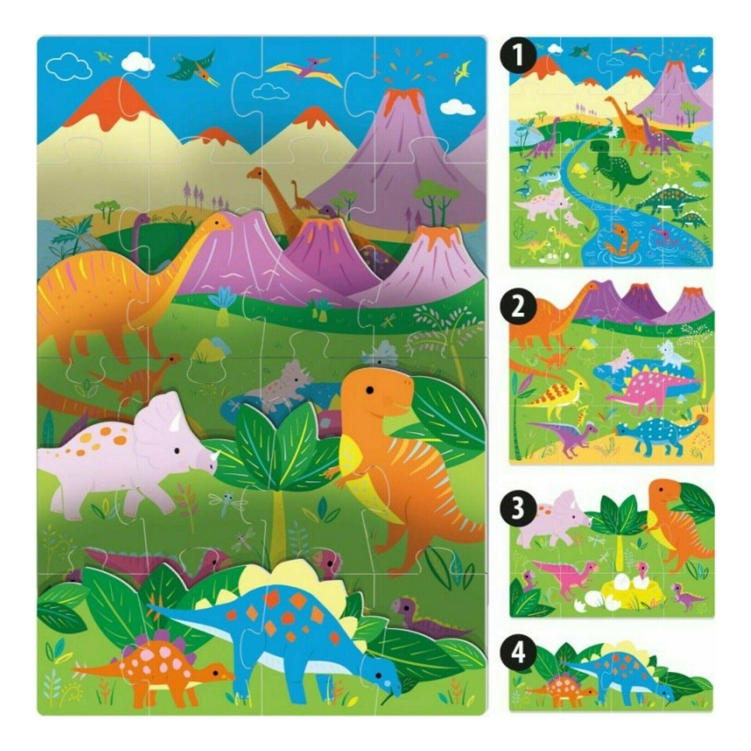 Headu - Puzzle Playdrama Dinossaurs
