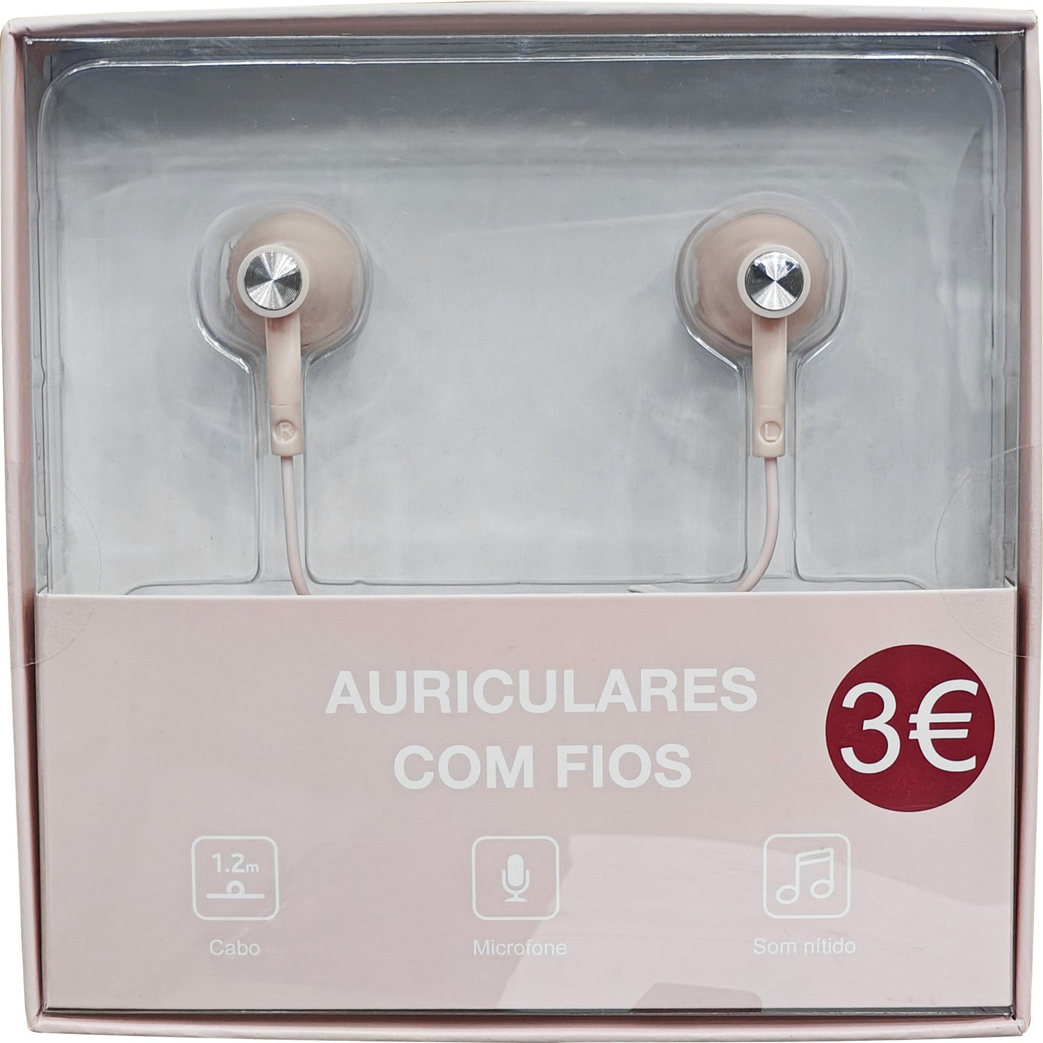 Auriculares com Fios Rosa Fusion
