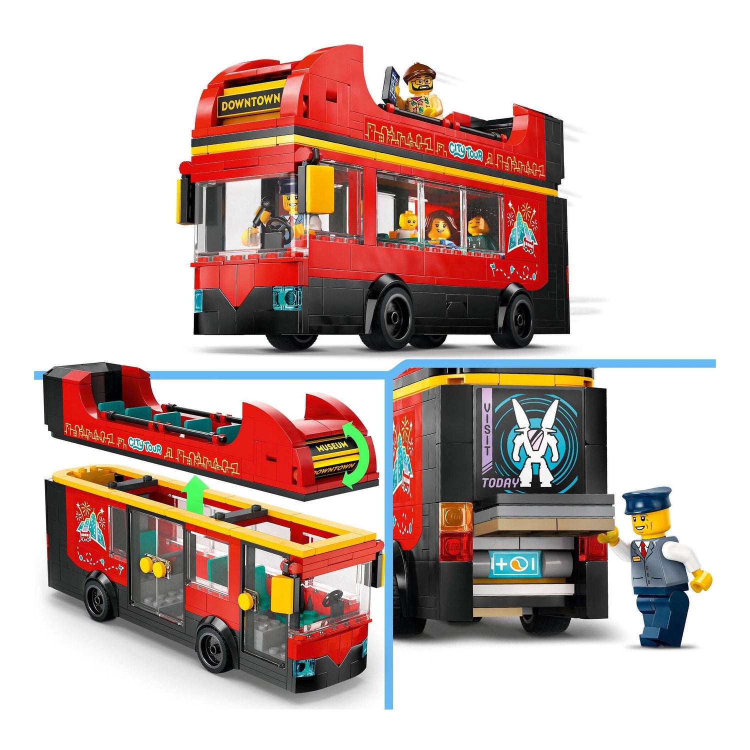 LEGO City - Autocarro Turístico Vermelho de 2 Pisos - 60407