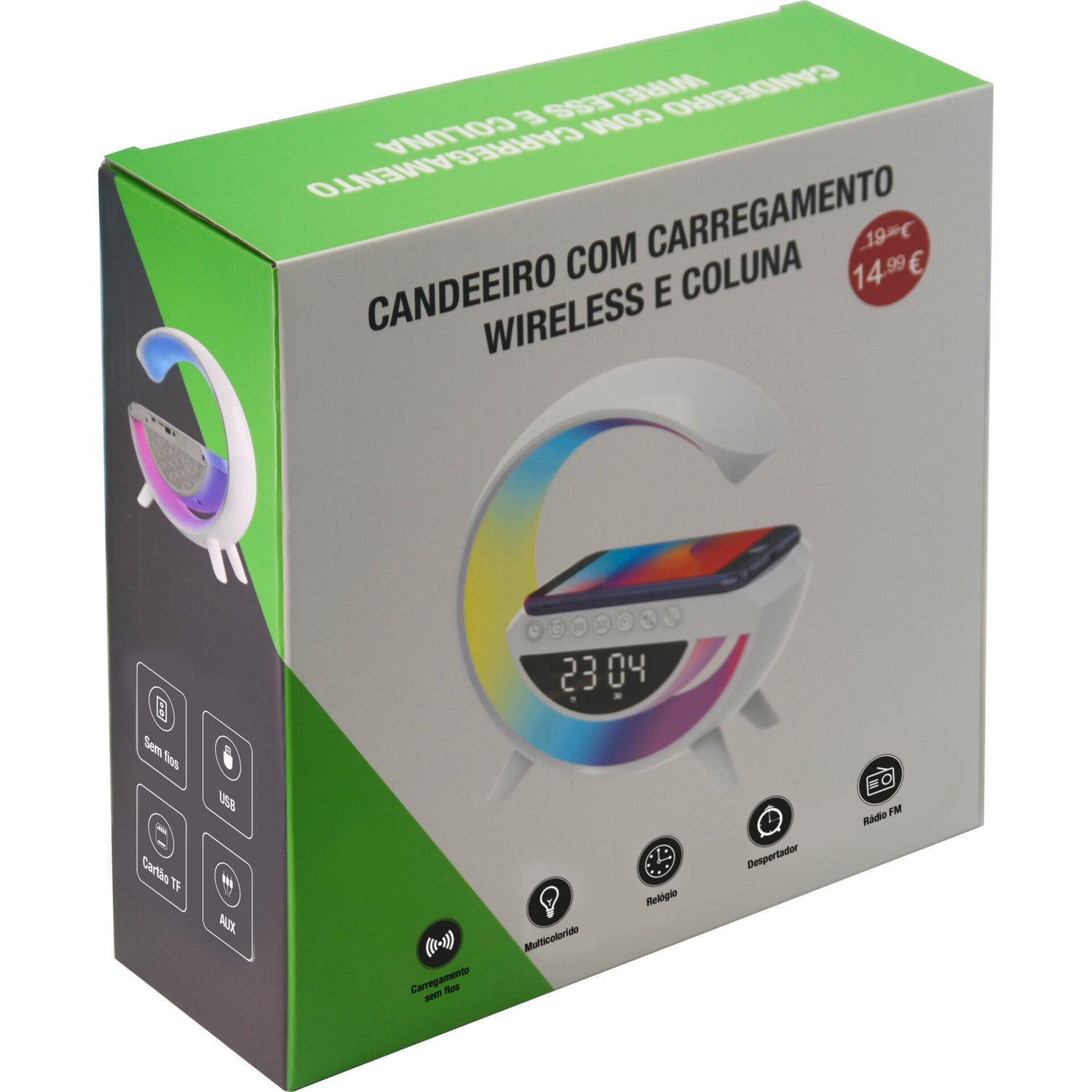 Candeeiro Com Carregamento Wireless