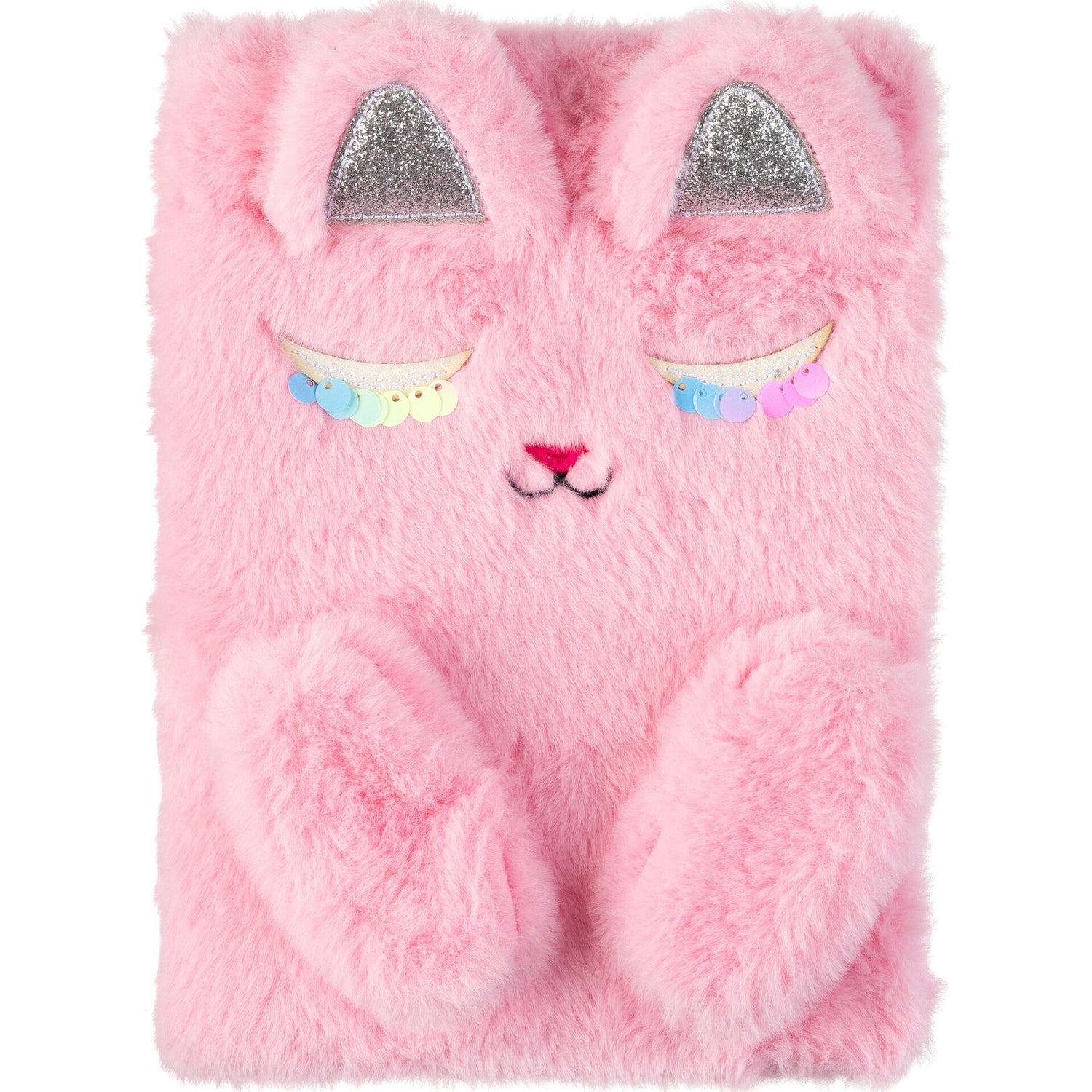 Caderno Gift A5 80 Folhas Peluche Gata Rosa