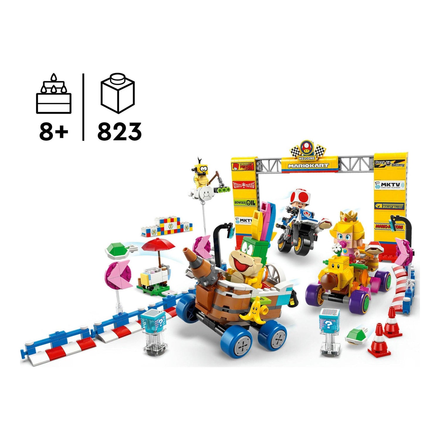 LEGO Super Mario - Mario Kart - Conjunto Peach Bebé e Grande Prémio - 72036