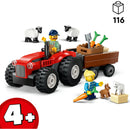 LEGO City - Trator Agrícola Vermelho com Reboque e Ovelhas - 60461