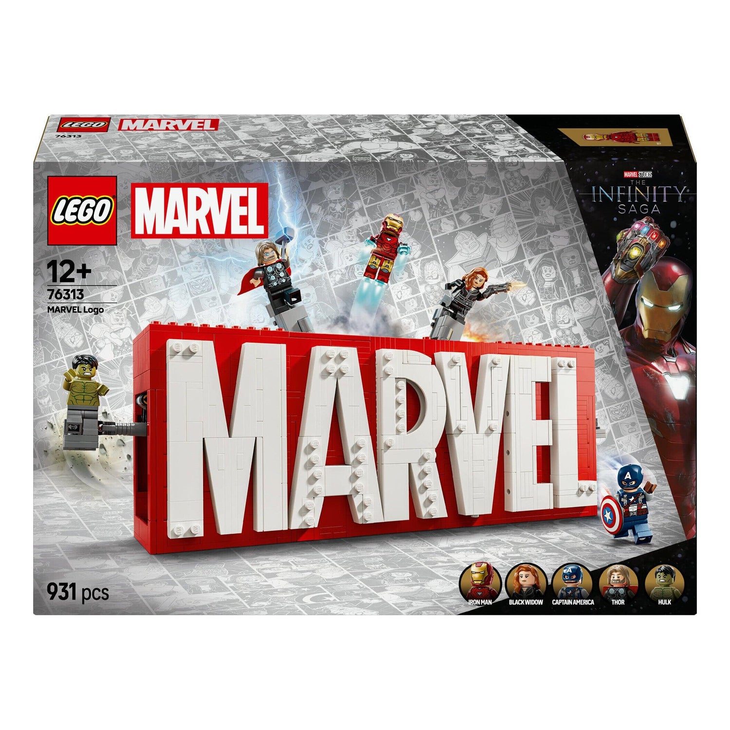 LEGO Marvel - Logótipo MARVEL e Minifiguras - 76313