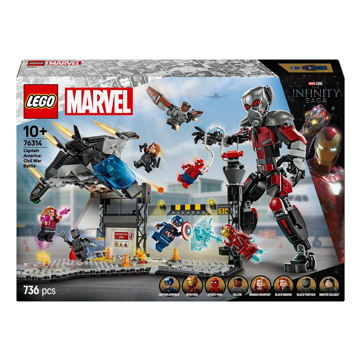 LEGO Marvel - Capitão América: Guerra Civil – Ação da Batalha - 76314