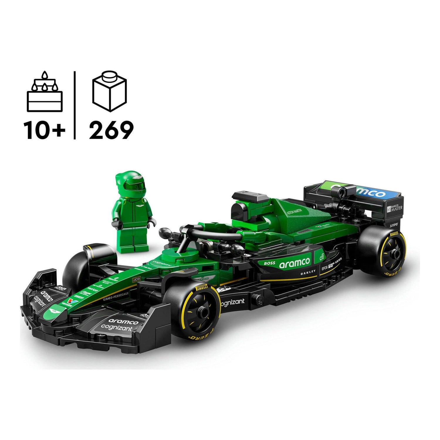 LEGO Speed Champions - Carro de Corrida Aston Martin Aramco F1 AMR24 - 77245