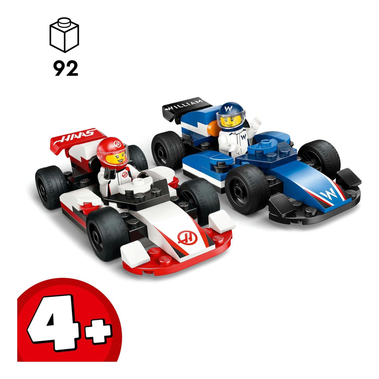 LEGO City - Carros de Corrida F1 da Williams Racing e Haas F1 - 60464