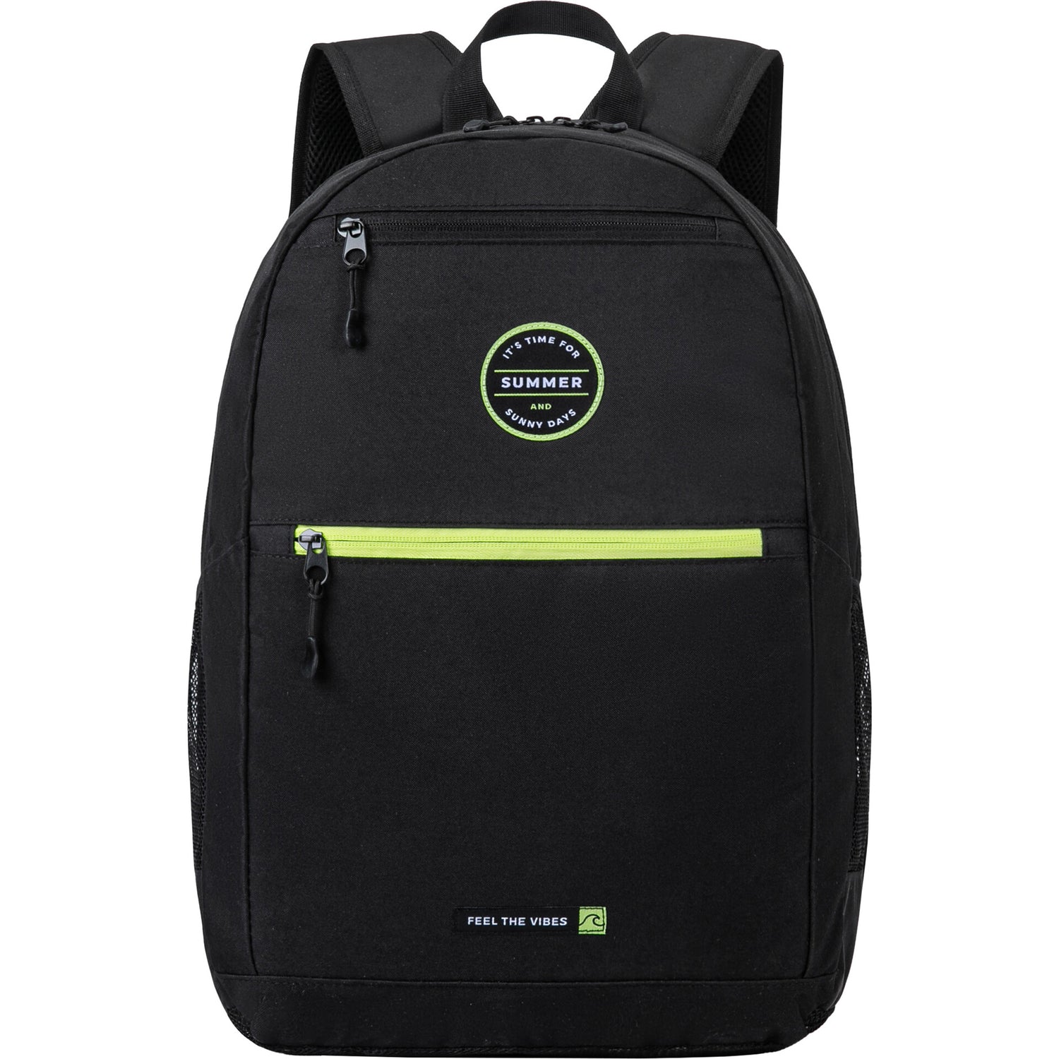 Mochila Preta Feel the Vibes Hello Summer