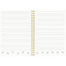 Caderno Espiral Pautado Pins (várias cores)