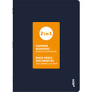 Caderno Agrafado A4 Quadriculado 2 em 1 (várias cores) Note!