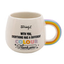 Caneca 3D Arco-Íris - Cor Diferente