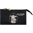 Estojo Retangular Preto Baby Yoda Shield Protection  Star Wars