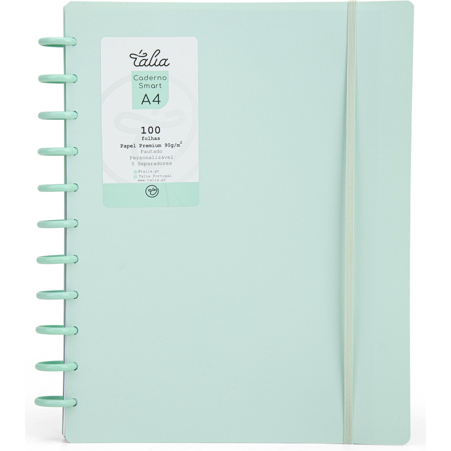 Caderno Smart Espiral A4 Pautado Azul Talia