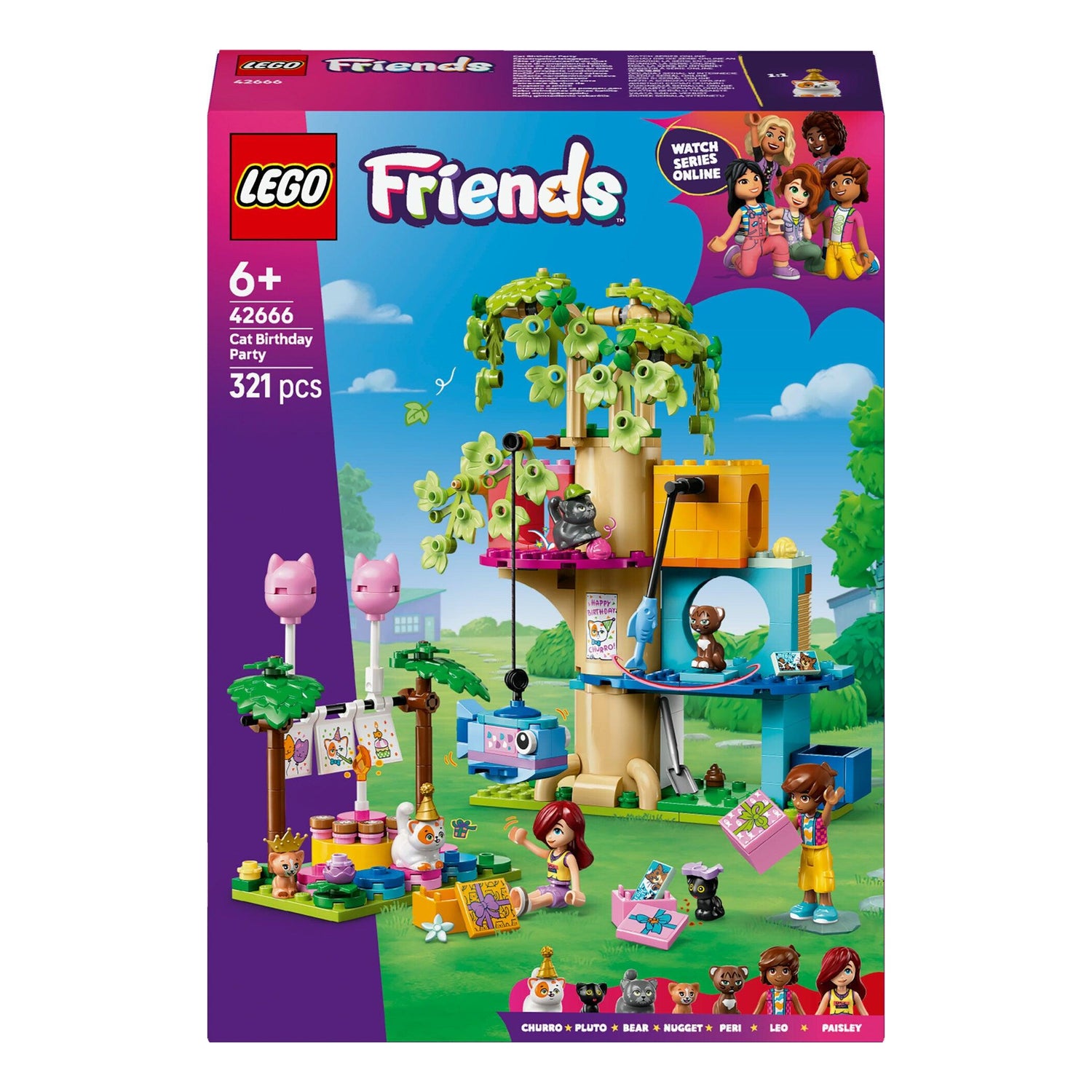 LEGO Friends - Festa de Aniversário do Gato e Casa da Árvore - 42666